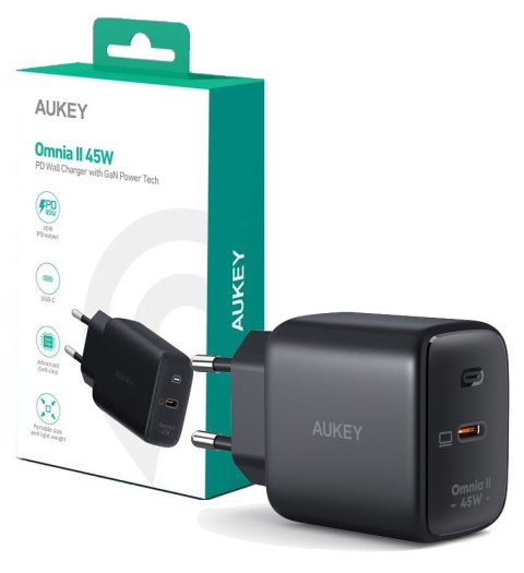 AUEKY PA-B2T ŁADOWARKA SIECIOWA 45W USB-C PD PPS AUEKY PA-B2T ŁADOWARKA SIECIOWA 45W USB-C PD PPS