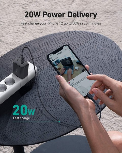 AUEKY PA-F1S ŁADOWARKA SIECIOWA 20W 1XUSB-C PD 3.0 AUEKY PA-F1S ŁADOWARKA SIECIOWA 20W 1XUSB-C PD 3.0