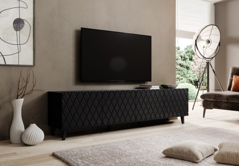 Szafka RTV ASTI 200x42x52 czarny mat Szafka RTV ASTI 200x42x52 czarny mat