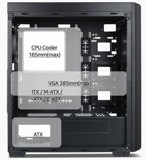 GEMBIRD OBUDOWA FORNAX K500 MIDI-TOWER (2X USB 3.0, 1X USB TYP-C, CZYTNIK KART, HD AUDIO) CZARNA GEMBIRD OBUDOWA FORNAX K500 MIDI-TOWER (2X USB 3.0, 1X USB TYP-C, CZYTNIK KART, HD AUDIO) CZARNA