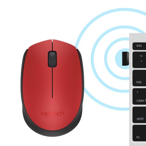 Mysz Logitech M171 910-004641 (optyczna; 1000 DPI; kolor czerwony) Mysz Logitech M171 910-004641 (optyczna; 1000 DPI; kolor czerwony)