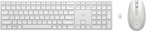 Zestaw klawiatura + mysz HP 650 Wireless Keyboard and Mouse Combo bezprzewodowe białe 4R016AA