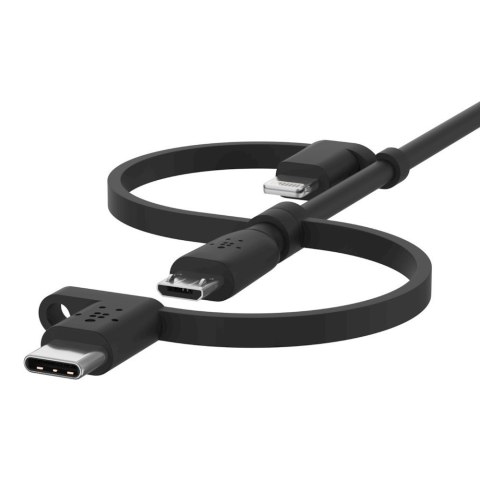 BELKIN CABLE 3W1 USB-A - LTG/MICROUSB/USB-C 1M BELKIN CABLE 3W1 USB-A - LTG/MICROUSB/USB-C 1M