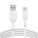 BELKIN KABEL USB-A TO USB-C, 1M, PVC, BIAŁY