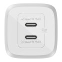 BELKIN WALL CHARGER 65W DUAL USB-C GAN PPS WHITE