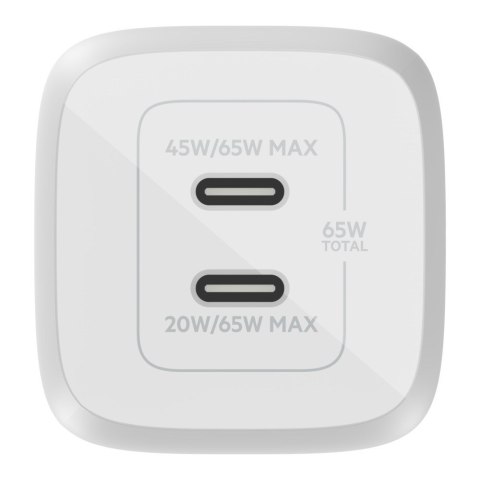 BELKIN WALL CHARGER 65W DUAL USB-C GAN PPS WHITE BELKIN WALL CHARGER 65W DUAL USB-C GAN PPS WHITE