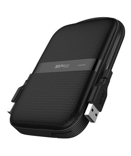 Dysk zewnętrzny HDD Silicon Power Armor A60 (2TB; 2.5"; USB 3.2; 5400 obr/min; Black; SP020TBPHDA60S3A) Dysk zewnętrzny HDD Silicon Power Armor A60 (2TB; 2.5"; USB 3.2; 5400 obr/min; Black; SP020TBPHDA60S3A)