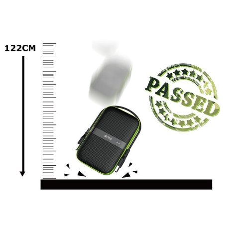 Dysk zewnętrzny HDD Silicon Power Armor A60 (5TB; 2.5"; USB 3.2; 5400 obr/min; Green-Black; SP050TBPHDA60S3K) Dysk zewnętrzny HDD Silicon Power Armor A60 (5TB; 2.5"; USB 3.2; 5400 obr/min; Green-Black; SP050TBPHDA60S3K)