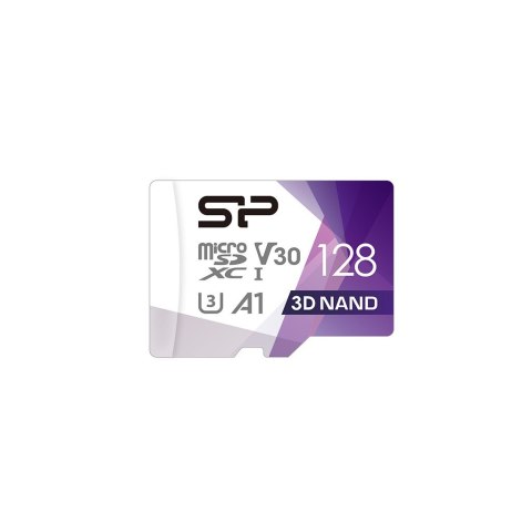 Karta pamięci Silicon Power microSDXC Superior Pro 128GB V30 UHS-1 U3 A1 + ADAPTER microSD-SD Karta pamięci Silicon Power microSDXC Superior Pro 128GB V30 UHS-1 U3 A1 + ADAPTER microSD-SD