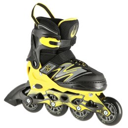 Łyżworolki NILS Extreme NA11010 czarno-żółte rozm. M (35-38)