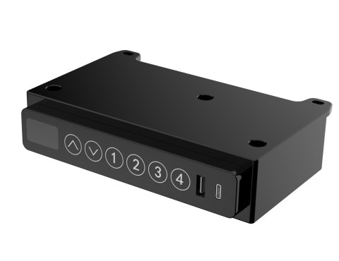 Biurko TUCKANO z regulacją wysokości ET119W-C czarny/orzech Biurko TUCKANO z regulacją wysokości ET119W-C czarny/orzech