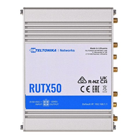 Teltonika RUTX50 | Profesjonalny przemysłowy router | 5G, Wi-Fi 5, Dual SIM, 5x RJ45 1000Mb/s Teltonika RUTX50 | Profesjonalny przemysłowy router | 5G, Wi-Fi 5, Dual SIM, 5x RJ45 1000Mb/s