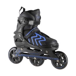 Łyżworolki NILS Extreme NA19318 czarno-niebieskie rozm. M (35-38)