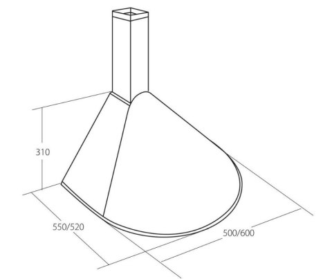 Okap kominowy AKPO WK-5 RONDO TURBO 60 BIAŁY (600mm; kolor biały) Okap kominowy AKPO WK-5 RONDO TURBO 60 BIAŁY (600mm; kolor biały)