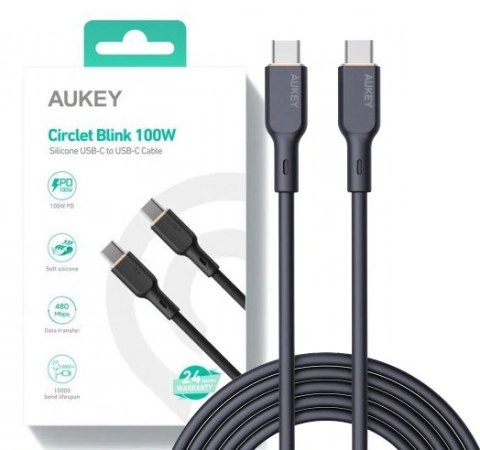 AUKEY CB-SCC102 KABEL USB-C QC PD 1.8M 5A 100W AUKEY CB-SCC102 KABEL USB-C QC PD 1.8M 5A 100W