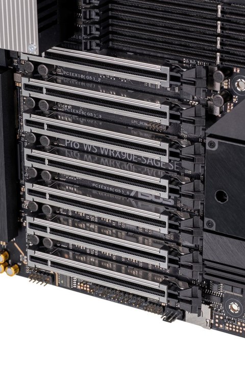 ASUS PRO WS WRX90E-SAGE SE AMD WRX90 Threadripper PRO, 2 x Intel X7100-AT2 dual 10Gb + 1x RTL8211F 1Gb/ USB 3.2 Gen2 x6, 7 x PCI ASUS PRO WS WRX90E-SAGE SE AMD WRX90 Threadripper PRO, 2 x Intel X7100-AT2 dual 10Gb + 1x RTL8211F 1Gb/ USB 3.2 Gen2 x6, 7 x PCI