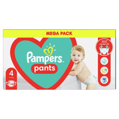 PAMPERS Pieluchomajtki MB Rozm 4, 9-15kg, 108szt PAMPERS Pieluchomajtki MB Rozm 4, 9-15kg, 108szt