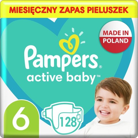 PAMPERS Pieluchy AB Rozm 6, 13-18kg, 128szt PAMPERS Pieluchy AB Rozm 6, 13-18kg, 128szt