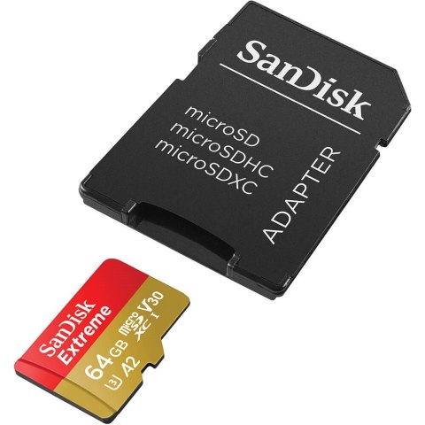 SANDISK EXTREME microSDXC 64 GB 170/80 MB/s A2 SANDISK EXTREME microSDXC 64 GB 170/80 MB/s A2
