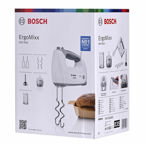 Mikser ręczny BOSCH MFQ36480 (450W; kolor biały) Mikser ręczny BOSCH MFQ36480 (450W; kolor biały)