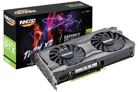 Karta graficzna INNO3D GeForce RTX 3060 TWIN X2 8GB GDDR6 Karta graficzna INNO3D GeForce RTX 3060 TWIN X2 8GB GDDR6