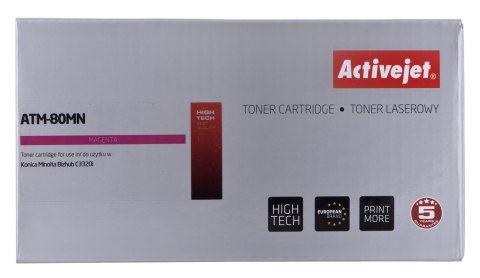 Activejet ATM-80MN Toner (zamiennik Konica Minolta TNP80M; Supreme; 9000 stron; purpurowy) Activejet ATM-80MN Toner (zamiennik Konica Minolta TNP80M; Supreme; 9000 stron; purpurowy)