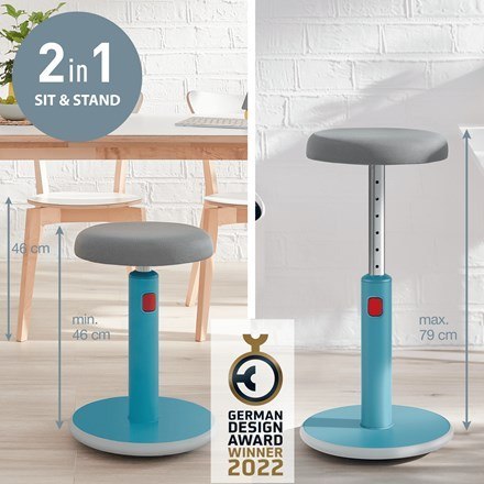LEITZ Ergonomiczny stołek ERGO COSY, niebieski LEITZ Ergonomiczny stołek ERGO COSY, niebieski