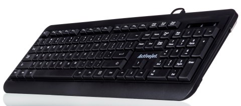 Activejet Klawiatura przewodowa USB K-3807S czarna Activejet Klawiatura przewodowa USB K-3807S czarna