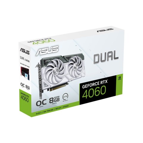 Karta graficzna ASUS Dual GeForce RTX 4060 8GB OC White GDDR6 Karta graficzna ASUS Dual GeForce RTX 4060 8GB OC White GDDR6