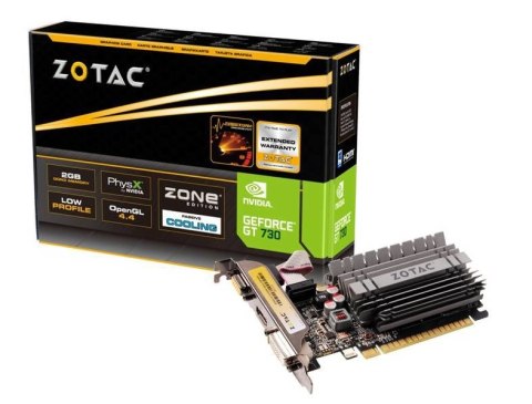 Karta graficzna ZOTAC GeForce GT 730 Zone Edition 2GB DDR3 L-P