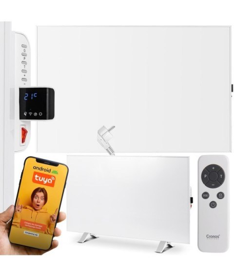 Promiennik podczerwieni Cronos Synthelith Pro CRP-500TWP 500W biały z WiFi i pilotem Promiennik podczerwieni Cronos Synthelith Pro CRP-500TWP 500W biały z WiFi i pilotem
