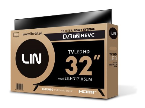 Telewizor 32" LIN 32LHD1710 Slim HD Ready DVB-T2 Telewizor 32" LIN 32LHD1710 Slim HD Ready DVB-T2
