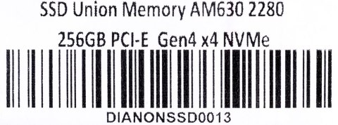 Dysk SSD Union Memory AM630 2280 256GB PCI-E Gen4 x4 NVMe Dysk SSD Union Memory AM630 2280 256GB PCI-E Gen4 x4 NVMe