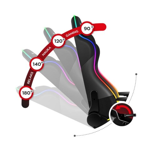 Fotel gamingowy Huzaro Force 6.2 Black RGB Fotel gamingowy Huzaro Force 6.2 Black RGB