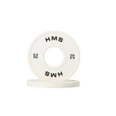 Talerz olimpijski Bumper 2x0.5kg Biały HMS CBRS05 Talerz olimpijski Bumper 2x0.5kg Biały HMS CBRS05
