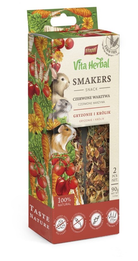 VITA HERBAL Smakers warzywa czerwone - przysmak dla gryzoni i królika - 2 szt. VITA HERBAL Smakers warzywa czerwone - przysmak dla gryzoni i królika - 2 szt.