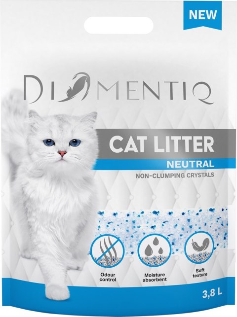 DIAMENTIQ Żwirek Neutralny, Silikonowy, Niezbrylający się dla kota - 3,8 l DIAMENTIQ Żwirek Neutralny, Silikonowy, Niezbrylający się dla kota - 3,8 l