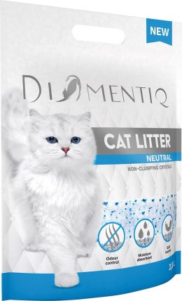 DIAMENTIQ Żwirek Neutralny, Silikonowy, Niezbrylający się dla kota - 3,8 l