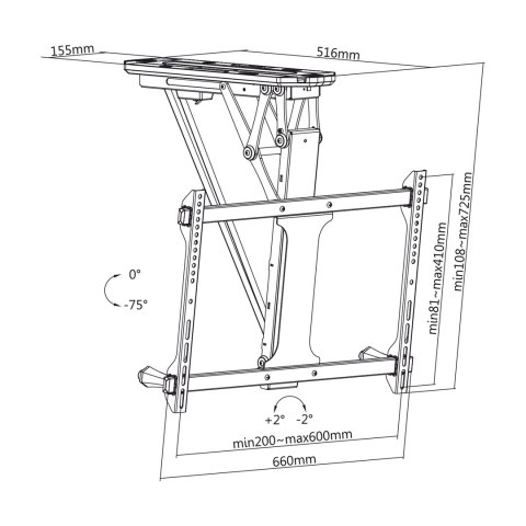 MACLEAN UCHWYT DO TV ELEKTRYCZNY SUFITOWY 32"-70" 35KG MC-880T MACLEAN UCHWYT DO TV ELEKTRYCZNY SUFITOWY 32"-70" 35KG MC-880T
