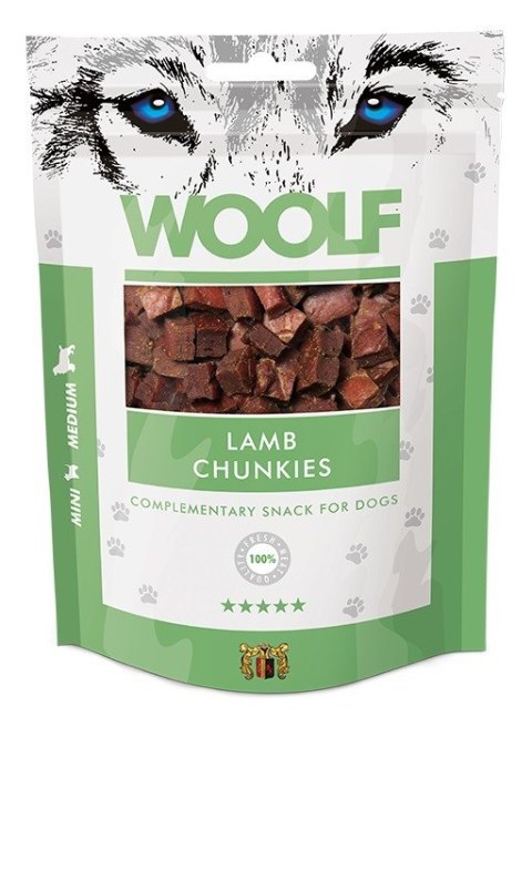 WOOLF Przysmak Lamb Chunkies dla psa 100g WOOLF Przysmak Lamb Chunkies dla psa 100g