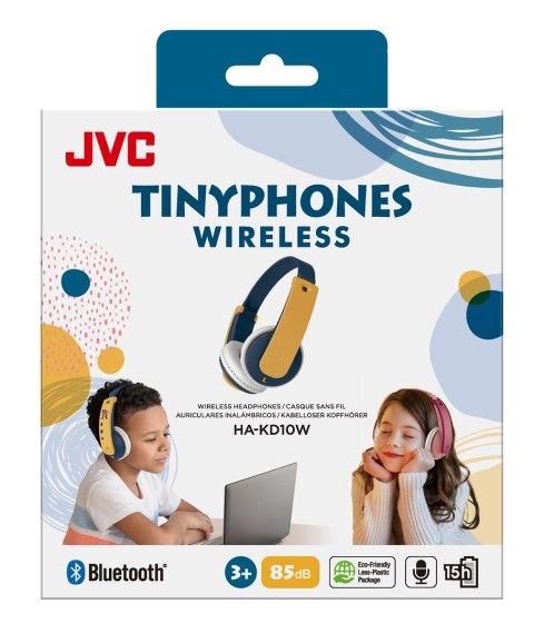 Słuchawki JVC HAKD10WYE (dla dzieci, nauszne, bluetooth, yellow/blue) Słuchawki JVC HAKD10WYE (dla dzieci, nauszne, bluetooth, yellow/blue)
