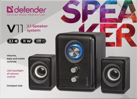 DEFENDER GŁOŚNIKI V11 2.1 11W USB 65111