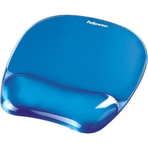 Fellowes podkładka pod mysz i nadgarstek żelowa CRYSTAL, niebieska Fellowes podkładka pod mysz i nadgarstek żelowa CRYSTAL, niebieska