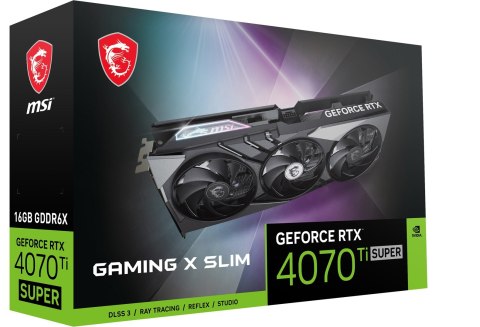 Karta graficzna MSI GeForce RTX 4070 Ti SUPER 16GB GAMING X SLIM Karta graficzna MSI GeForce RTX 4070 Ti SUPER 16GB GAMING X SLIM