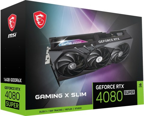 Karta graficzna MSI GeForce RTX 4080 SUPER 16GB GAMING X SLIM Karta graficzna MSI GeForce RTX 4080 SUPER 16GB GAMING X SLIM