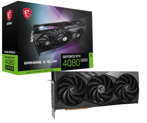 Karta graficzna MSI GeForce RTX 4080 SUPER 16GB GAMING X SLIM Karta graficzna MSI GeForce RTX 4080 SUPER 16GB GAMING X SLIM