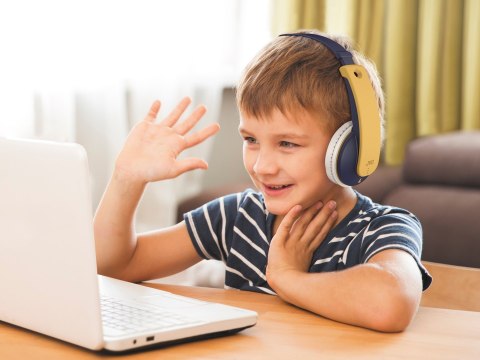 Słuchawki JVC HAKD10WYE (dla dzieci, nauszne, bluetooth, yellow/blue) Słuchawki JVC HAKD10WYE (dla dzieci, nauszne, bluetooth, yellow/blue)