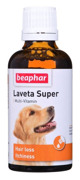 BEAPHAR Laveta Super Multiwitaminowy Preparat przeciw nadmiernemu wypadaniu sierści u psów - 50 ml