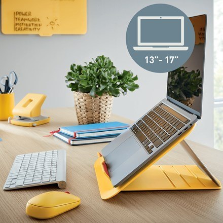 LEITZ Podstawka pod laptopa Ergo Cosy, żółta LEITZ Podstawka pod laptopa Ergo Cosy, żółta