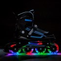Łyżworolki NILS Extreme NJ19803A LED niebies rozm. M (35-38)